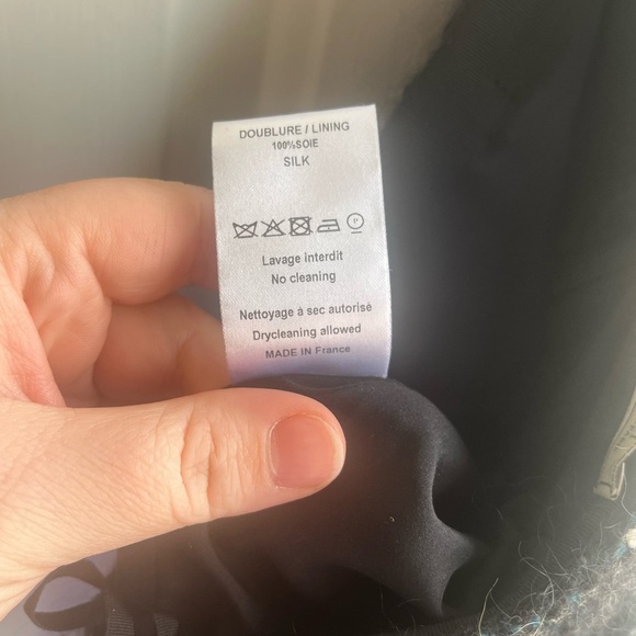 NEW Nina Ricci Black Flared Skirt Tweed Career Wear Party Cocktail Mini Skirt XS - Picture 9 of 10